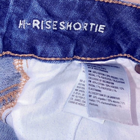 American eagle high rise shortie sz 2 denim shorts - Picture 3 of 5